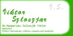 viktor szloszjar business card