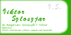 viktor szloszjar business card